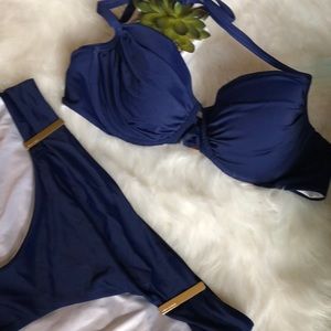 VS Navy Bustier Swim Set